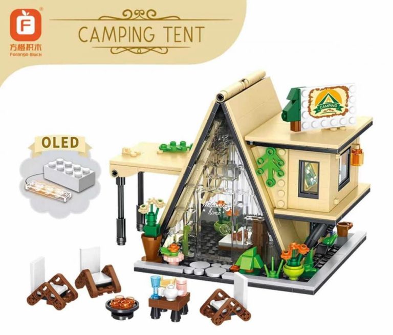 Domek Brda model z klocków Forange kompatybilnych z LEGO A-frame