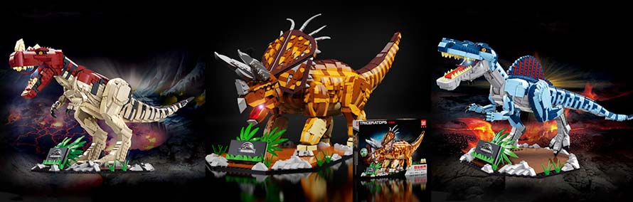 LEGO dinozaury alternatywa dla fanów dinozaurów duże zestawy Gao Misi z kompatybilnych klocków