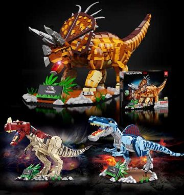W repertuarze LEGO brakuje dużych dinozaurów. Marki jak TaiGaoLe zauważyły tą lukę i prezentują gigantyczne dinozaury z klocków kompatybilnych z LEGO.