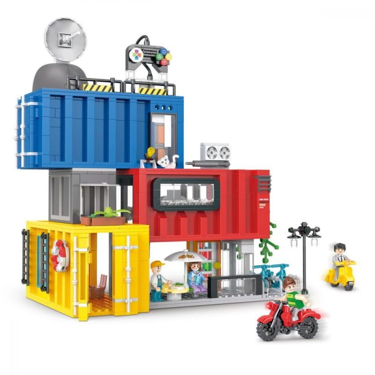 Hotel z kontenerów z klocków Cogo City 4213  – zamiennik LEGO