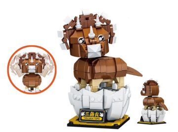 Jajo z dinozaurem mały triceratops Forange – alternatywa LEGO