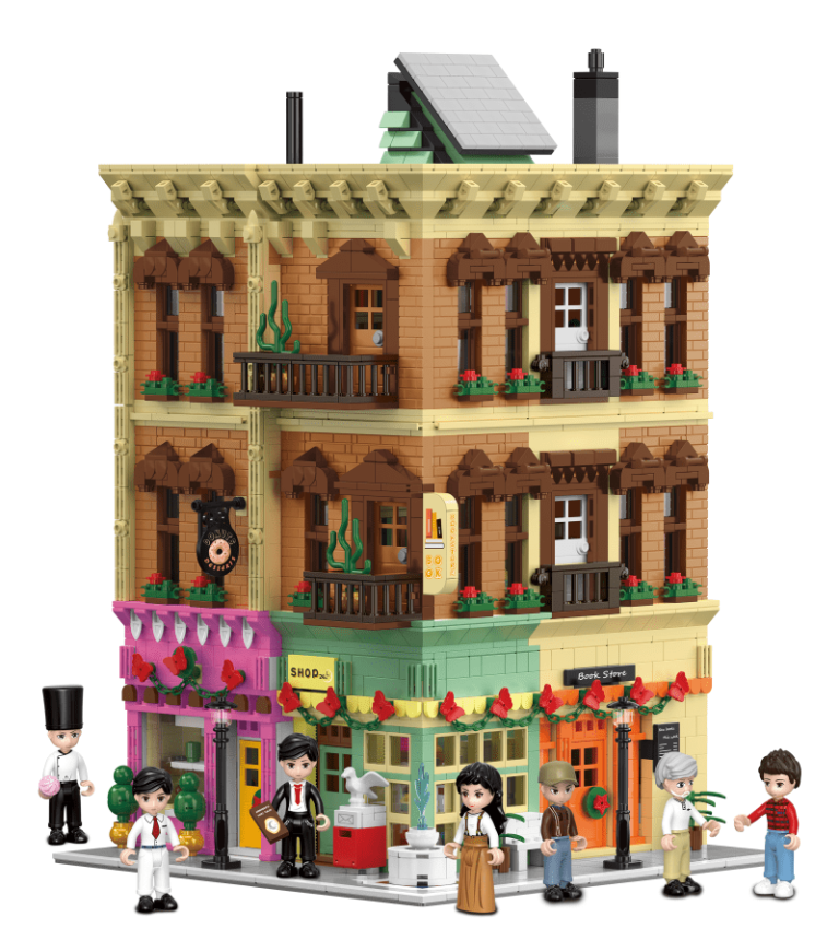 Księgarnia z kawiarnią i sklepem modular Xingbao – zamiennik LEGO