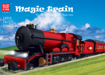 Magic train Mould King w stylu Hogwarts Express z Harry Pottera