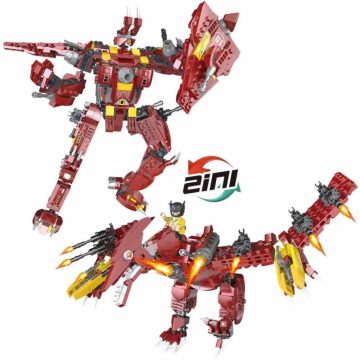 Mech i Pterodaktyl zestaw 2 w 1 klocki Cogo kompatybilne z LEGO