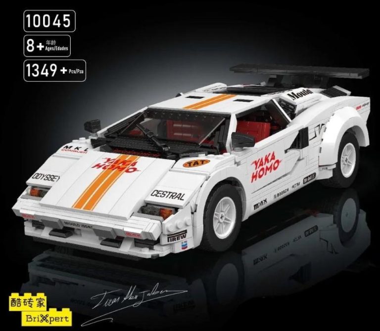 Mould King 10045 MOC Lamborghini Countach – kompatybilne z LEGO