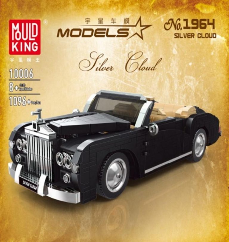 Mould King Oldtimer Silver Cloud chrome – zamiennik LEGO