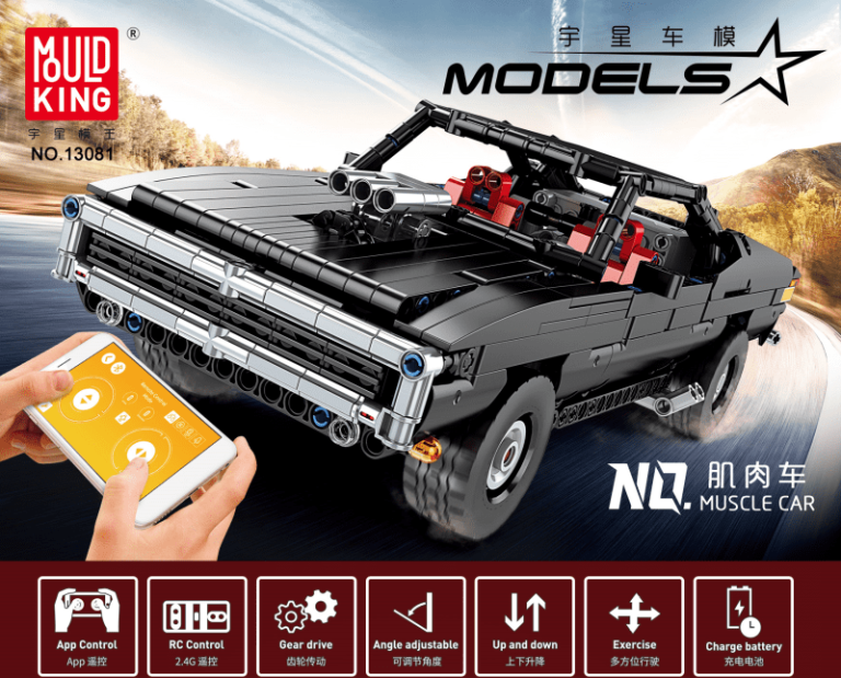 Mould King Zdalnie sterowany Dodge muscle car – alternatywa LEGO