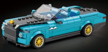 Niebieski Boat tail z klocków Reobrix 688 – alternatywa LEGO