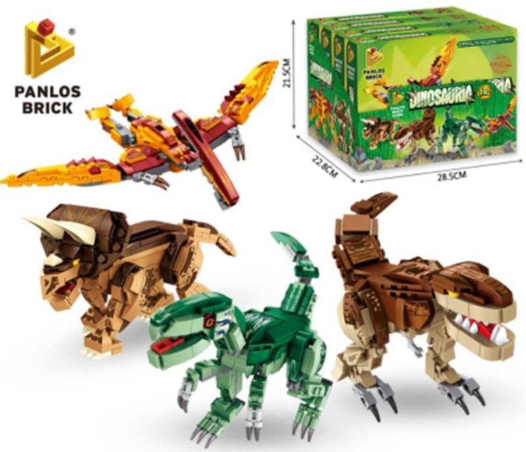Panlos 4 Dinozaury w jednym zestawie Dinopaczka – zamiennik LEGO