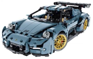Qihui Niebieski samochód wyścigowy technic – kompatybilne z LEGO