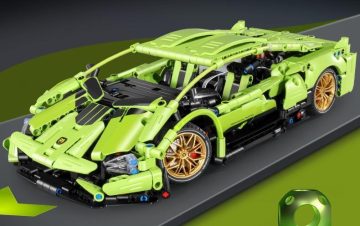 Qihui Zielony samochód sportowy w stylu technic – zamiennik LEGO