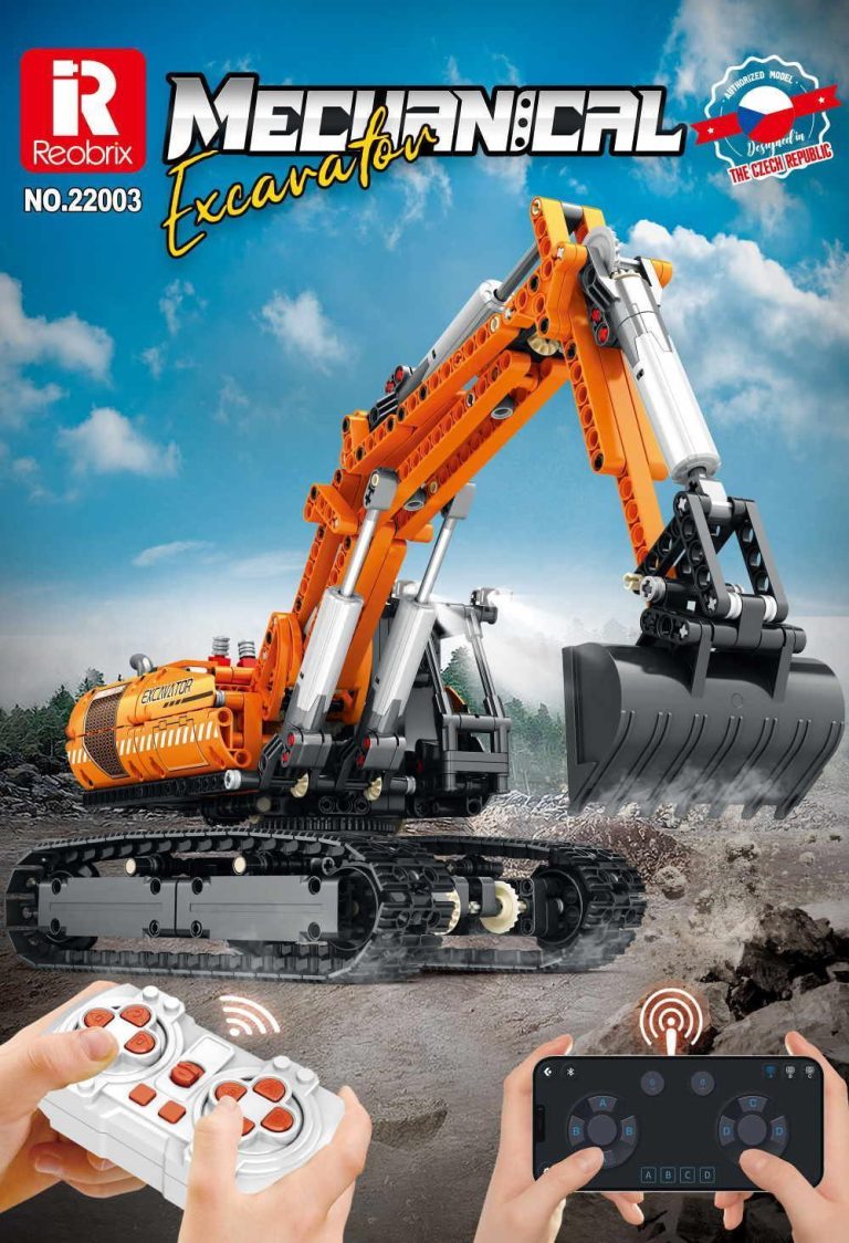 Reobrix Zdalnie sterowana koparka Excavator – zamiennik LEGO