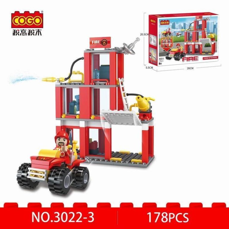 Straż pożarna quad z klocków Cogo 3022-3 Fire – alternatywa LEGO