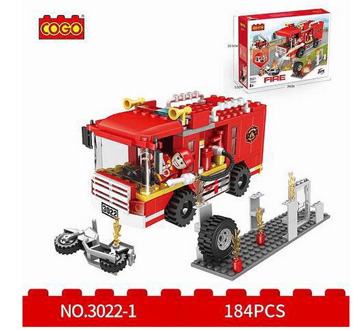 Straż pożarna z klocków Cogo Fire 3022-1 – kompatybilne z LEGO