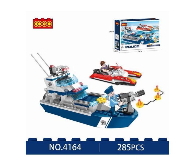Straż wodna z klocków Cogo Police 4164 – kompatybilne z LEGO