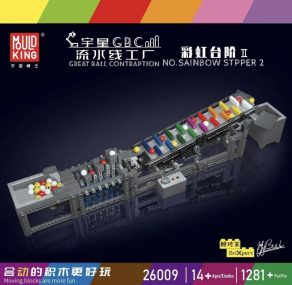 Tor kulkowy Rainbow Stepper 2 z klocków kompatybilnych z LEGO