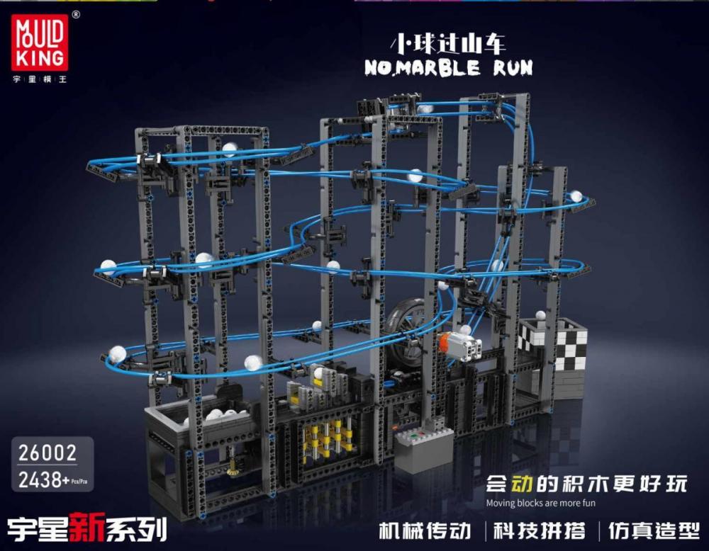 Tor z klocków z kulkami Mould King marble run – alternatywa LEGO