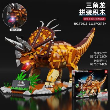 Triceratops model z klocków TaiGaoLe kompatybilnych z LEGO
