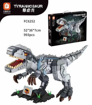 Tyranozaur szary T-Rex klocki Forange kompatybilne z LEGO