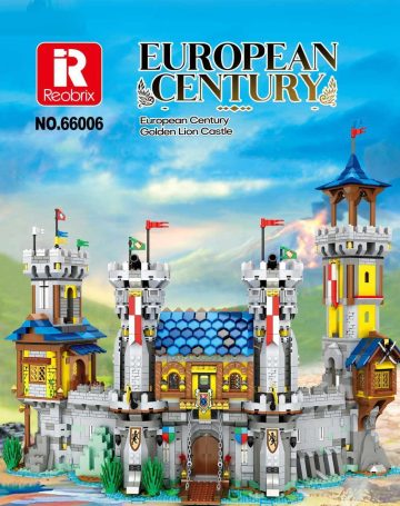 Zamek złotego lwa klocki Reobrix 66006 – kompatybilne z LEGO